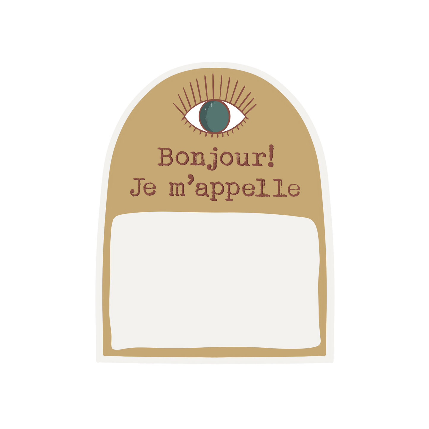 YELLOW HELLO MY NAME IS Sticker