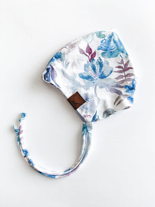 Bonnet fleur aquarelle Nine Clothing pixie hat watercolor flower