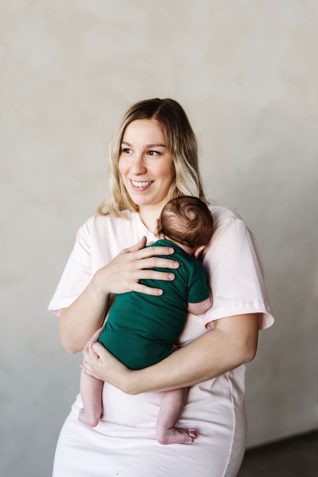 Cache-couche manche courte sarcelle palmier Nine Clothing grow with me onesie short sleeves teal palm tree