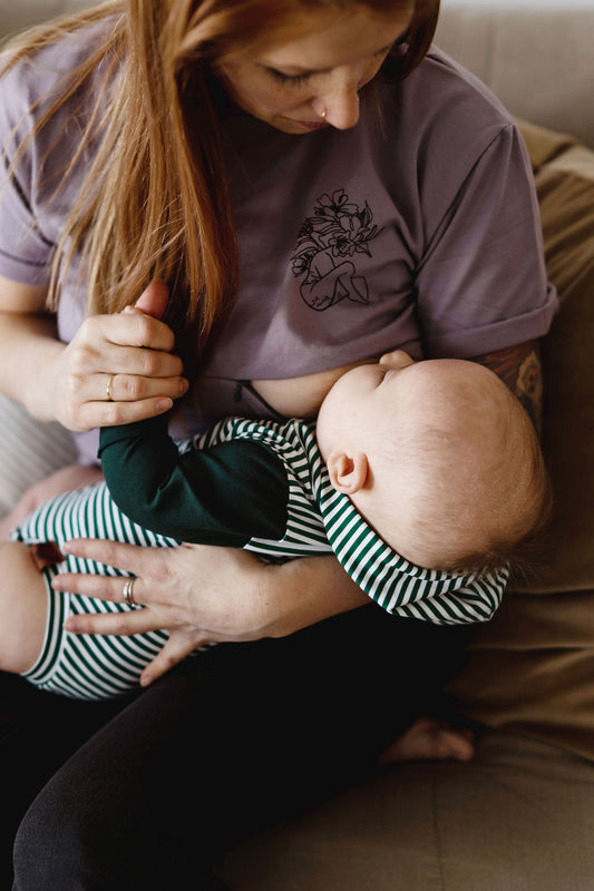 Cache-couche évolutif à manches longues et capuchon rayé vert Nine Clothing grow with me onesie long sleeves hood green striped