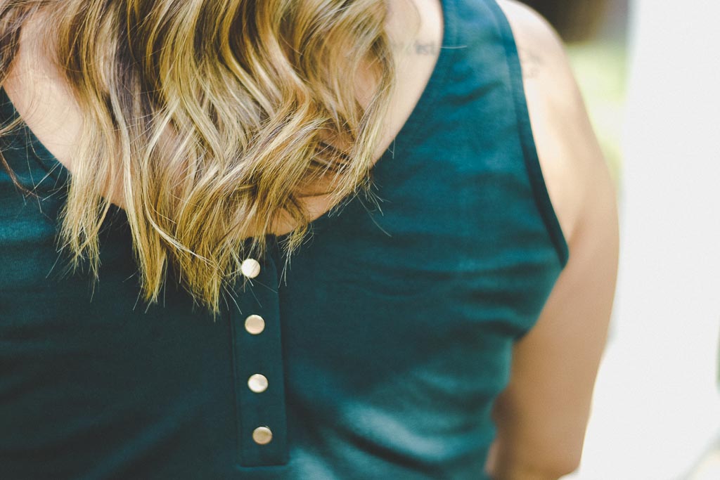 Reversible camisole teal turquoise 3 in 1 maternity, nursing and postpartum Koallac