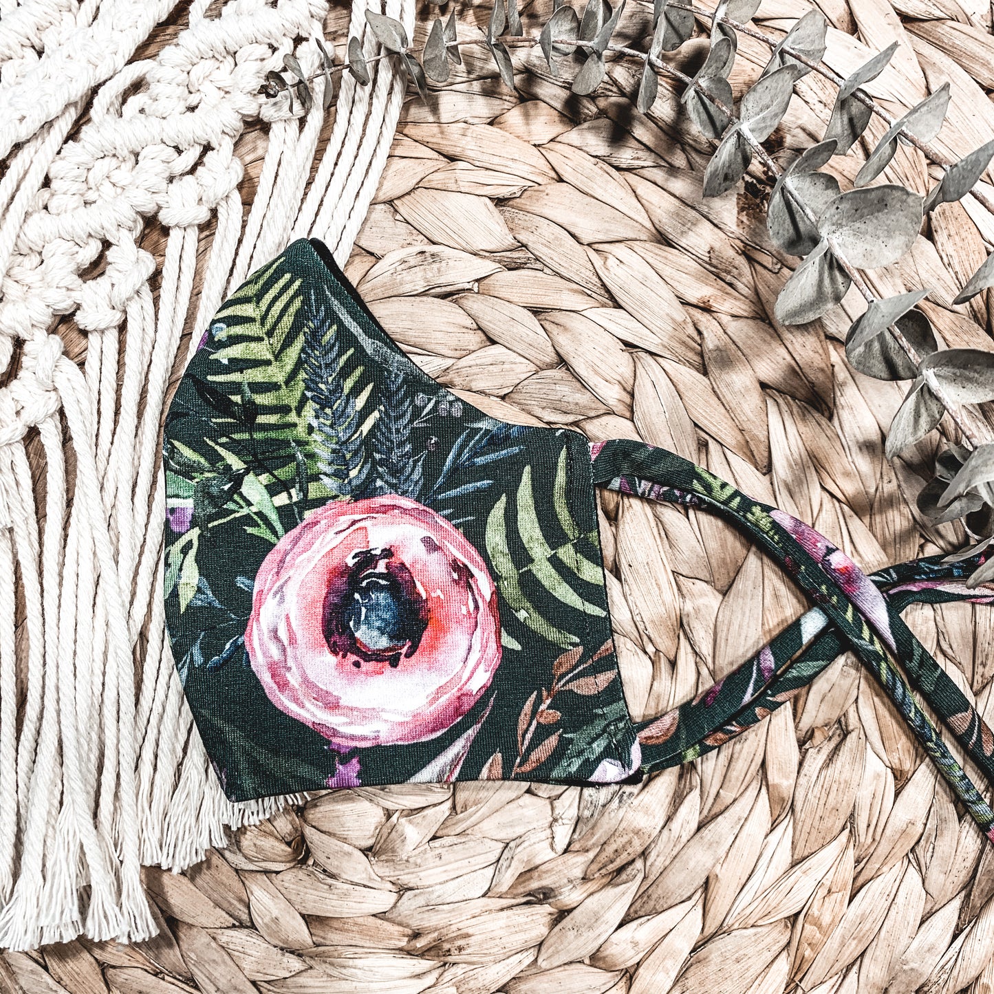 GREEN FLOWERS Masque barrière