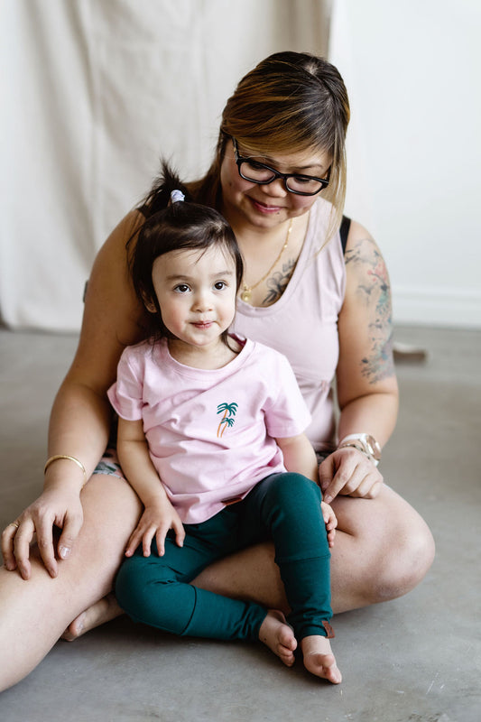 Grow with me trousers turquoise Nine Clothing Grow with me pants teal