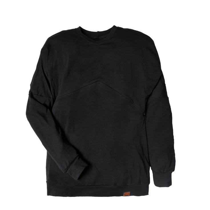 Sweater boyfriend black 3 in 1 maternity, breastfeeding and postpartum Nine Clothing