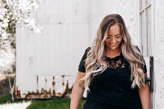 Front lace T-shirt black reversible 3 in 1 maternity, breastfeeding, postpartum Koallac