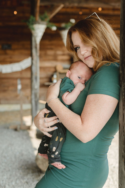 Cache-couche manches courtes vert cactus Nine Clothing grow with me onesie short sleeves cactus green