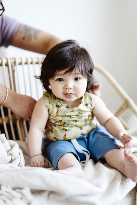 Camisole enfant patin banane jaune Nine Clothing