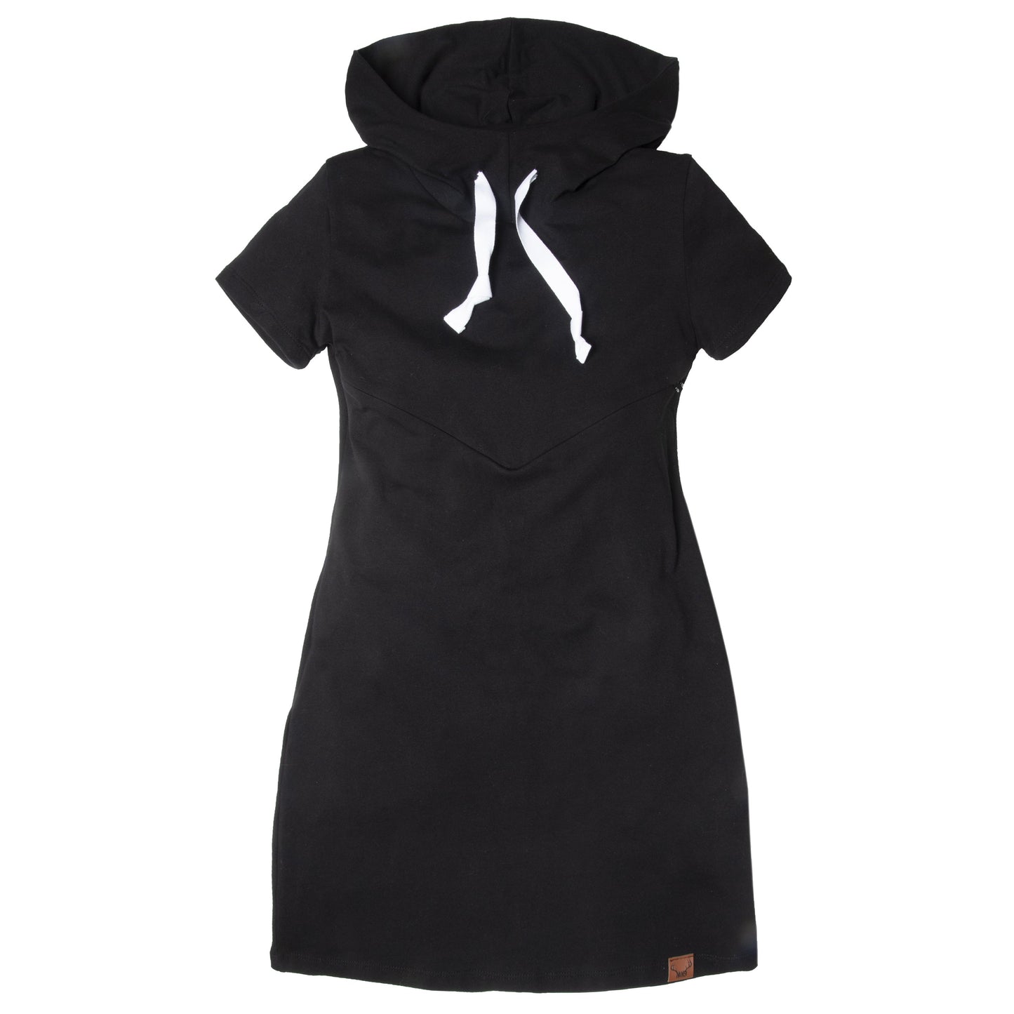 Robe capuchon noir 3 en 1 maternité, allaitement et postpartum Nine Clothing
