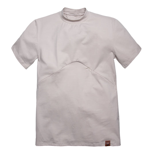 SMALL - SABLE t-shirt maternité, allaitement, grossesse coupe boyfriend - Léger défaut ( réf #531 )