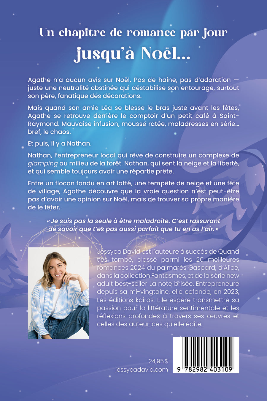 Roman, livre - Il faut toujours avoir une opinion sur Noël, Jessyca David (copie signée)