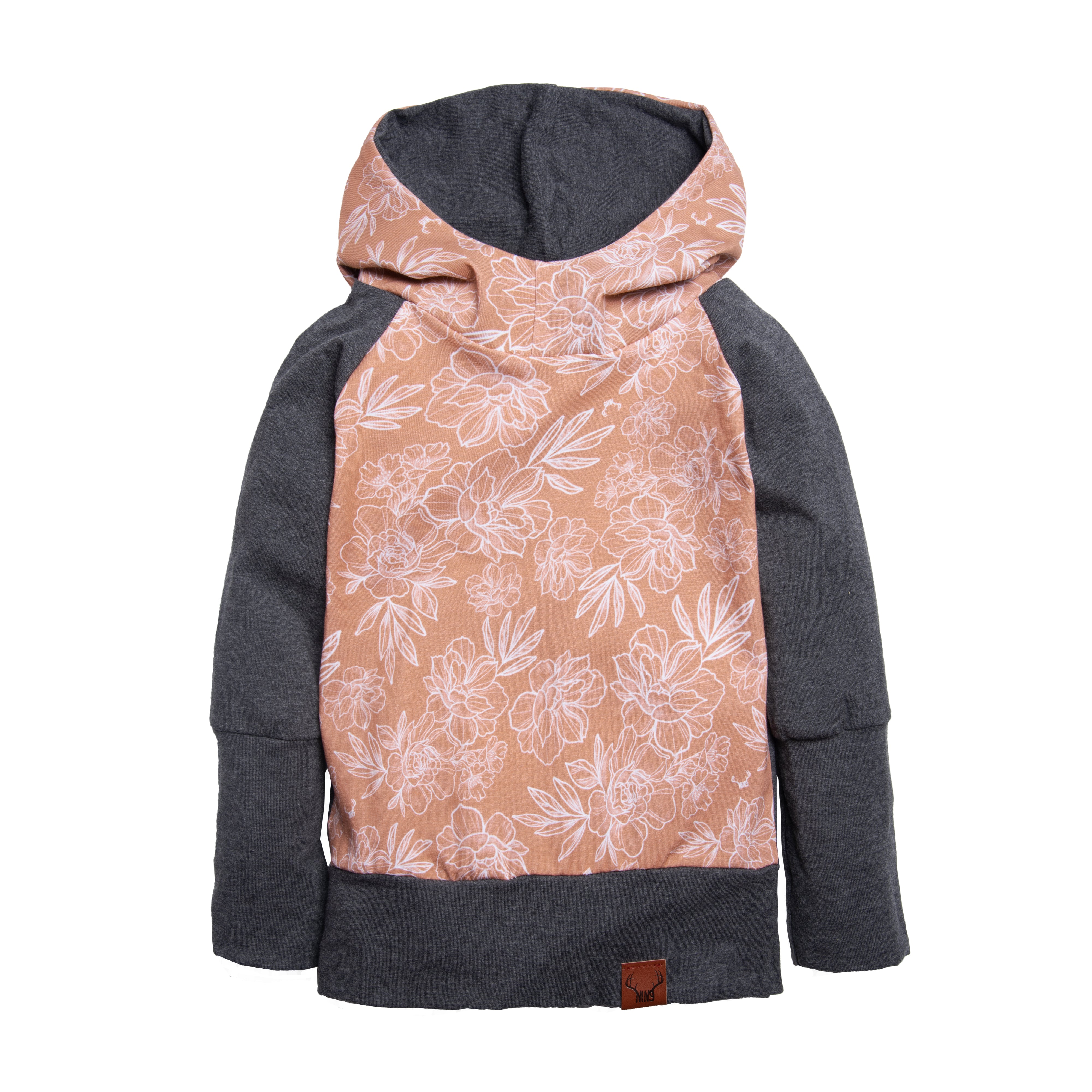 FLEURS ROSE Hoodie volutif Nine clothing maternit volutive