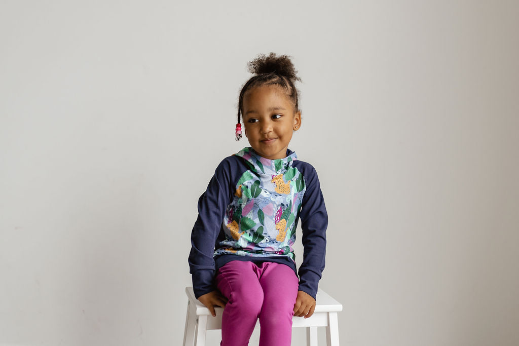 Jeune fille Hoodie évolutif motif jungle Nine Clothing