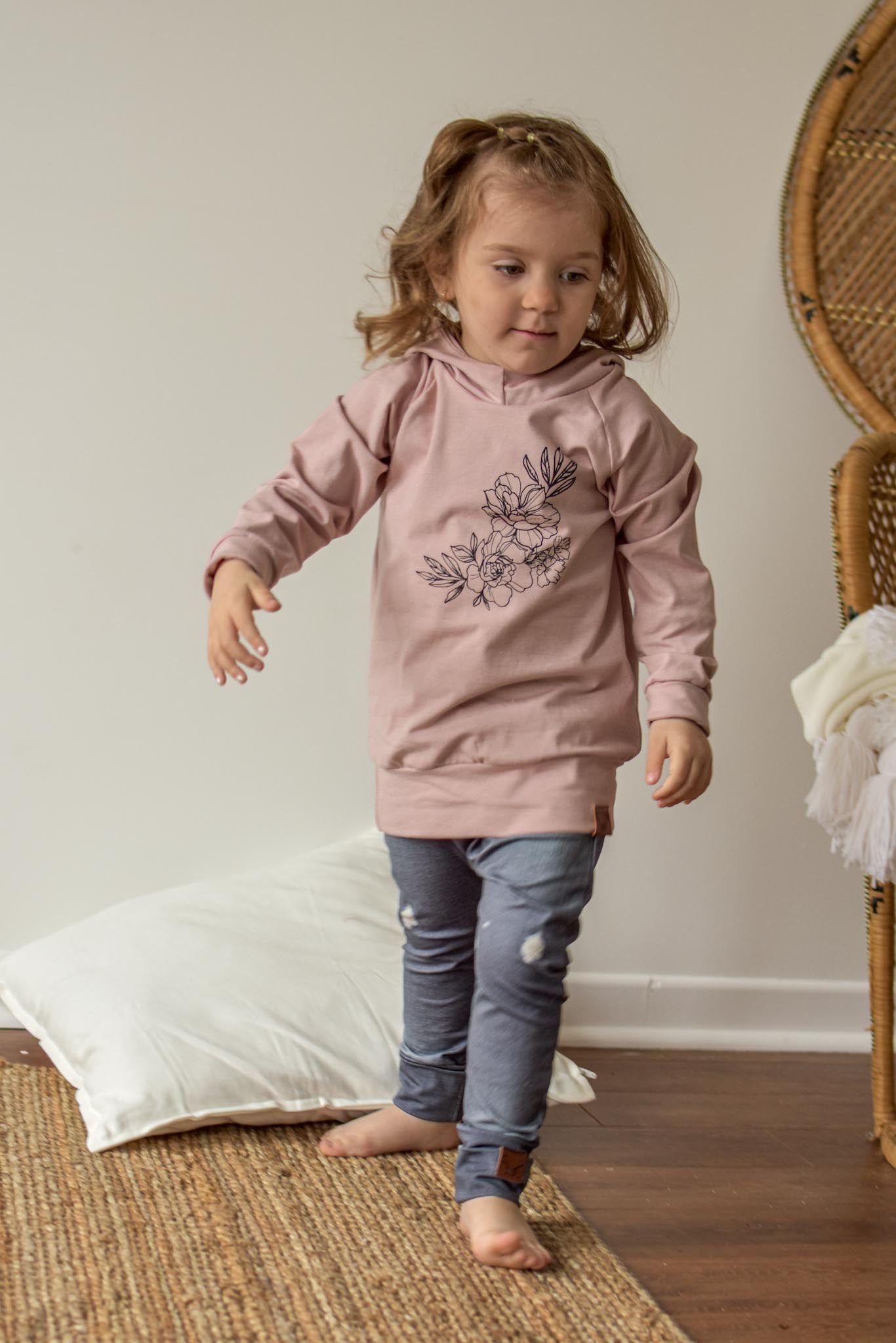 FAUX JEANS BLEU GRIS Pantalon harem évolutif (Taille à 12 mois