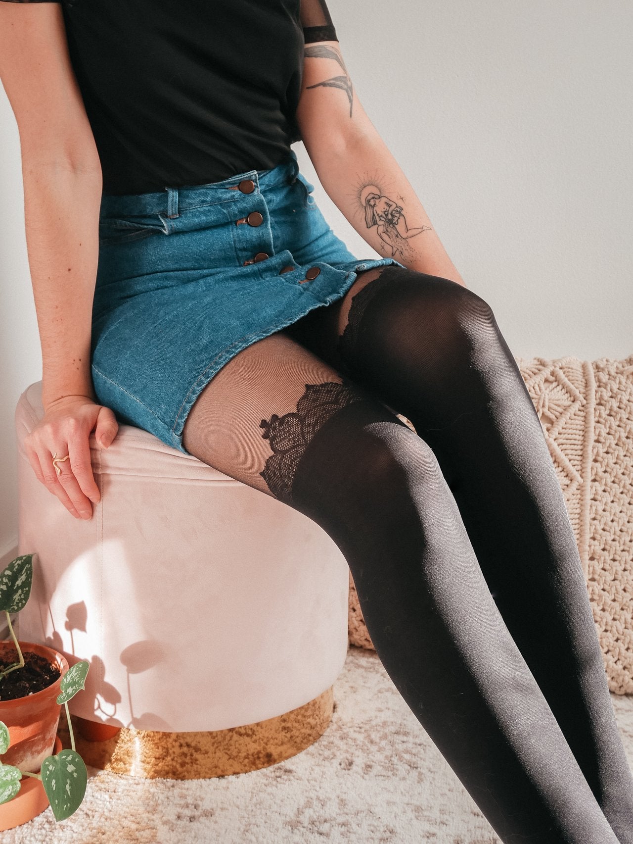 DENTELLE Collant cuissarde Rachel Nine clothing maternit