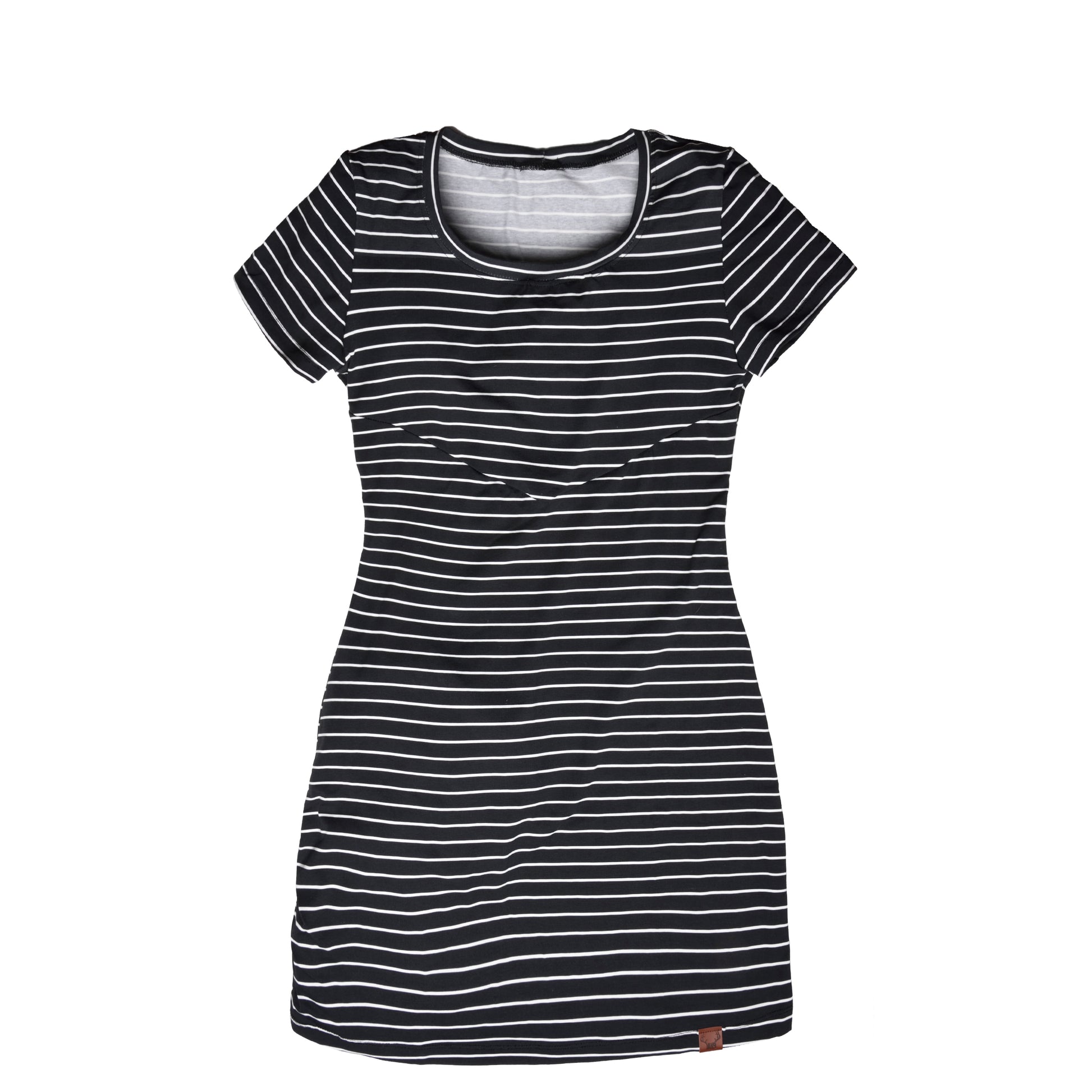 Nine Short black and white striped 3 in 1 maternity, nursing and postpartum  Clothing