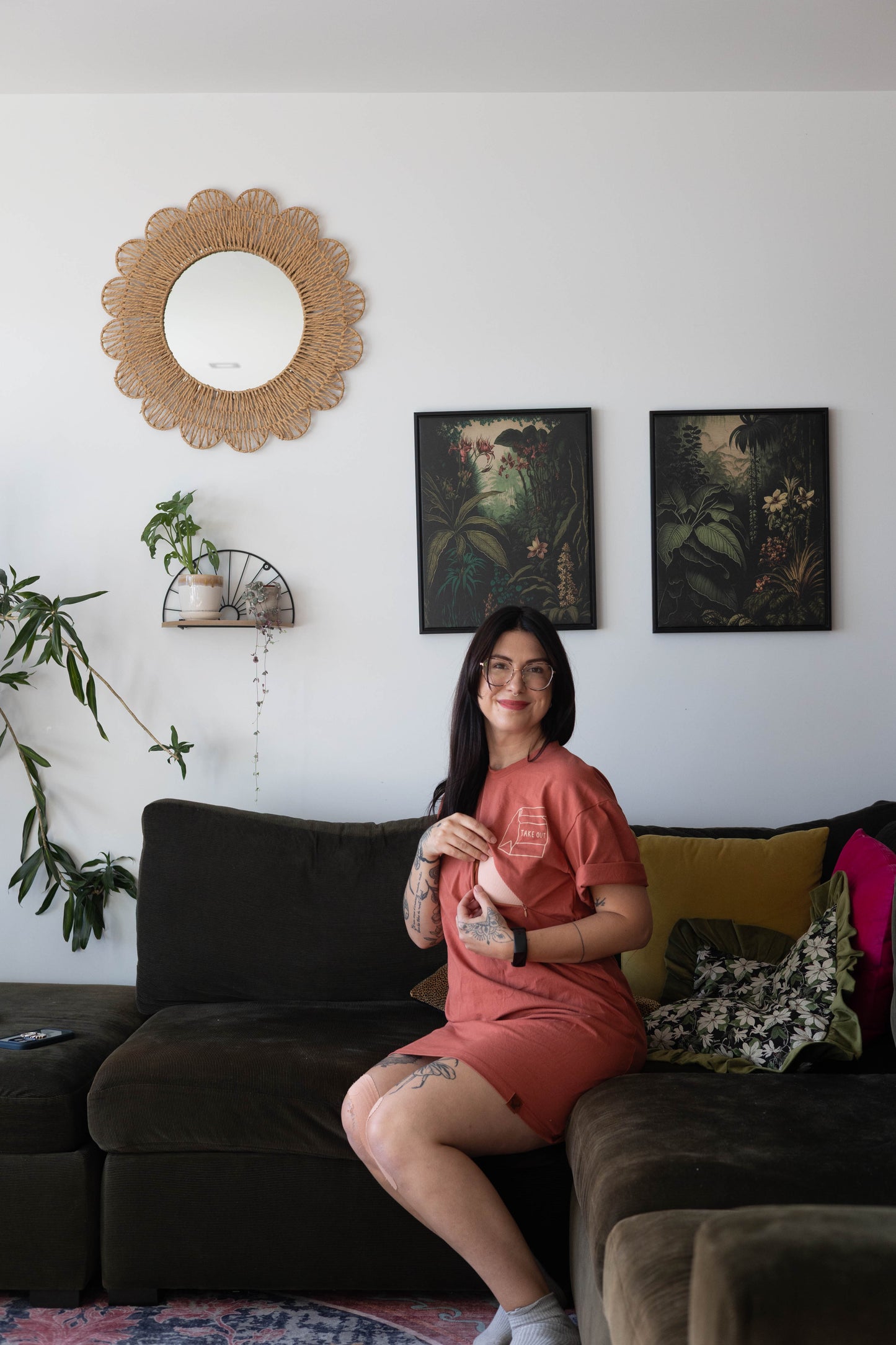 ROUILLE robe tshirt 3 EN 1 maternité, allaitement, postpartum