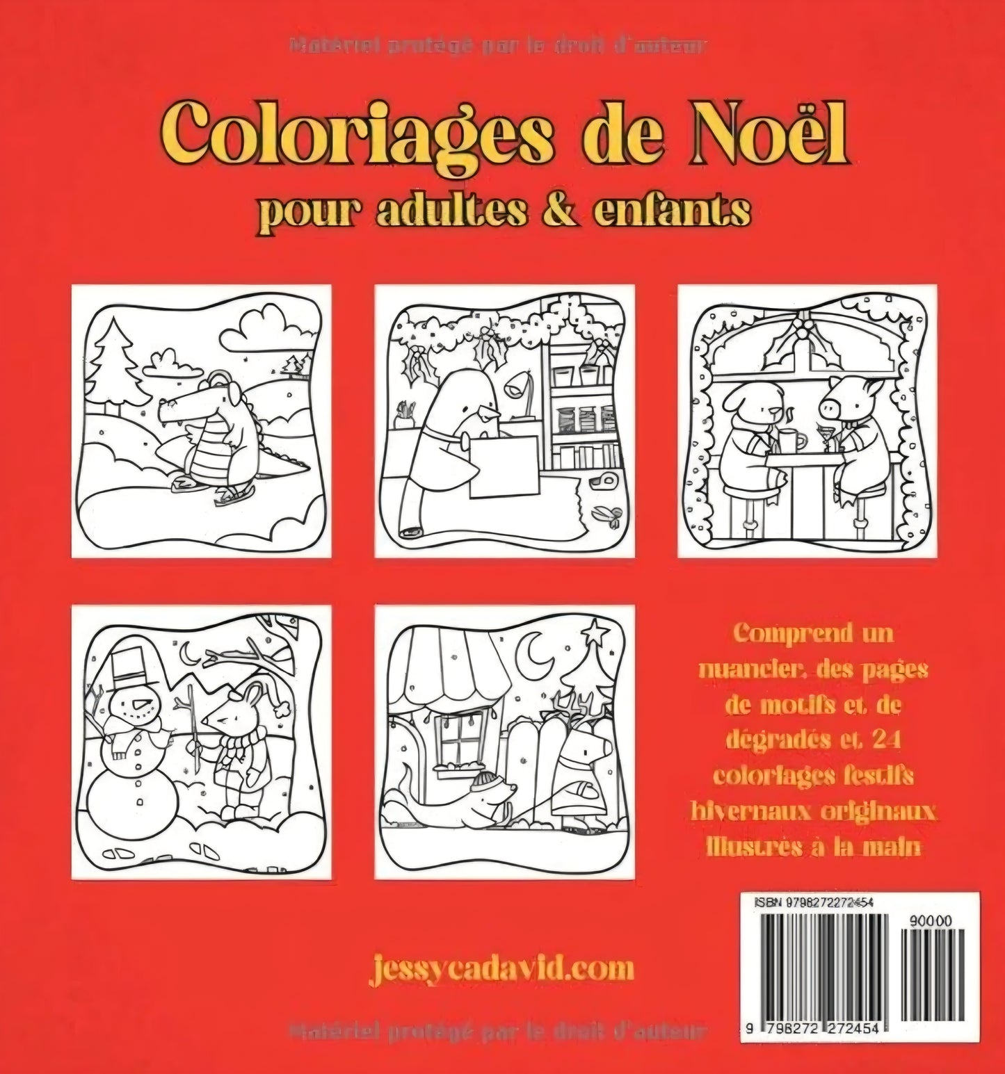 Coloriages réconfort & cozy de Noël
