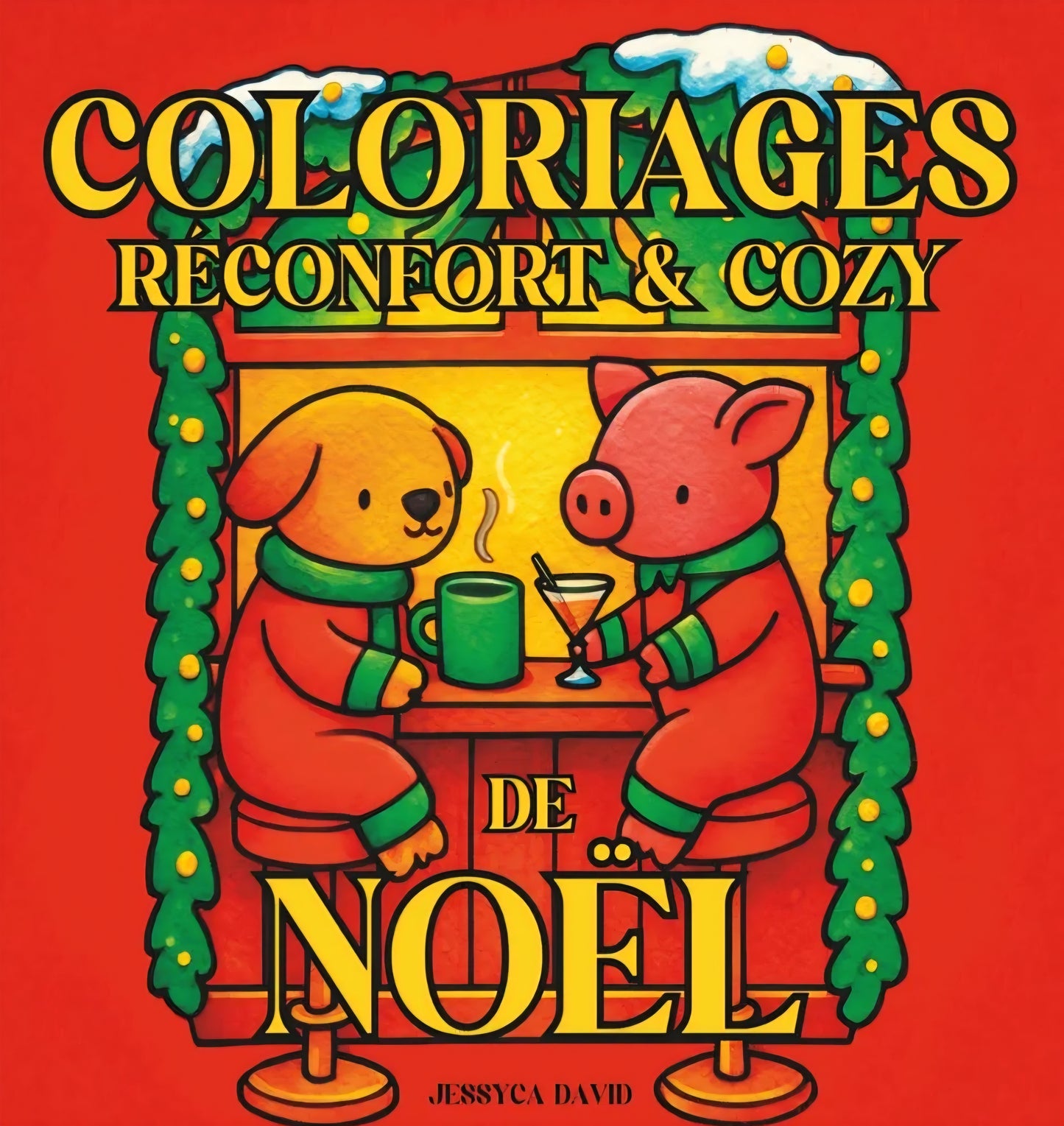 Coloriages réconfort & cozy de Noël