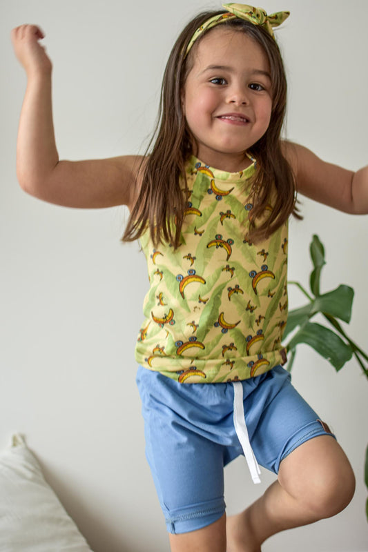 Camisole enfant patin banane jaune Nine Clothing 