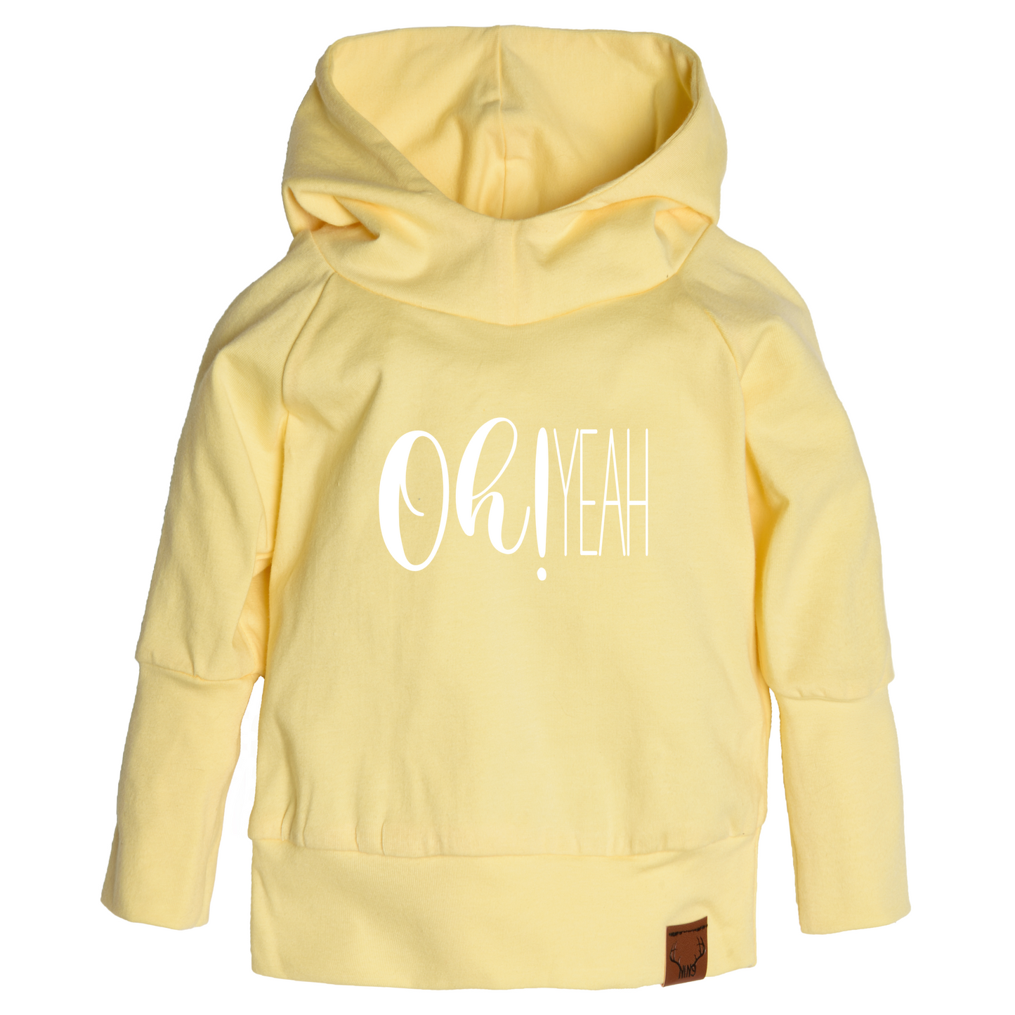 Hoodie évolutif enfant jaune ohyeah Nine Clothing grow with me kid hoodie yellow