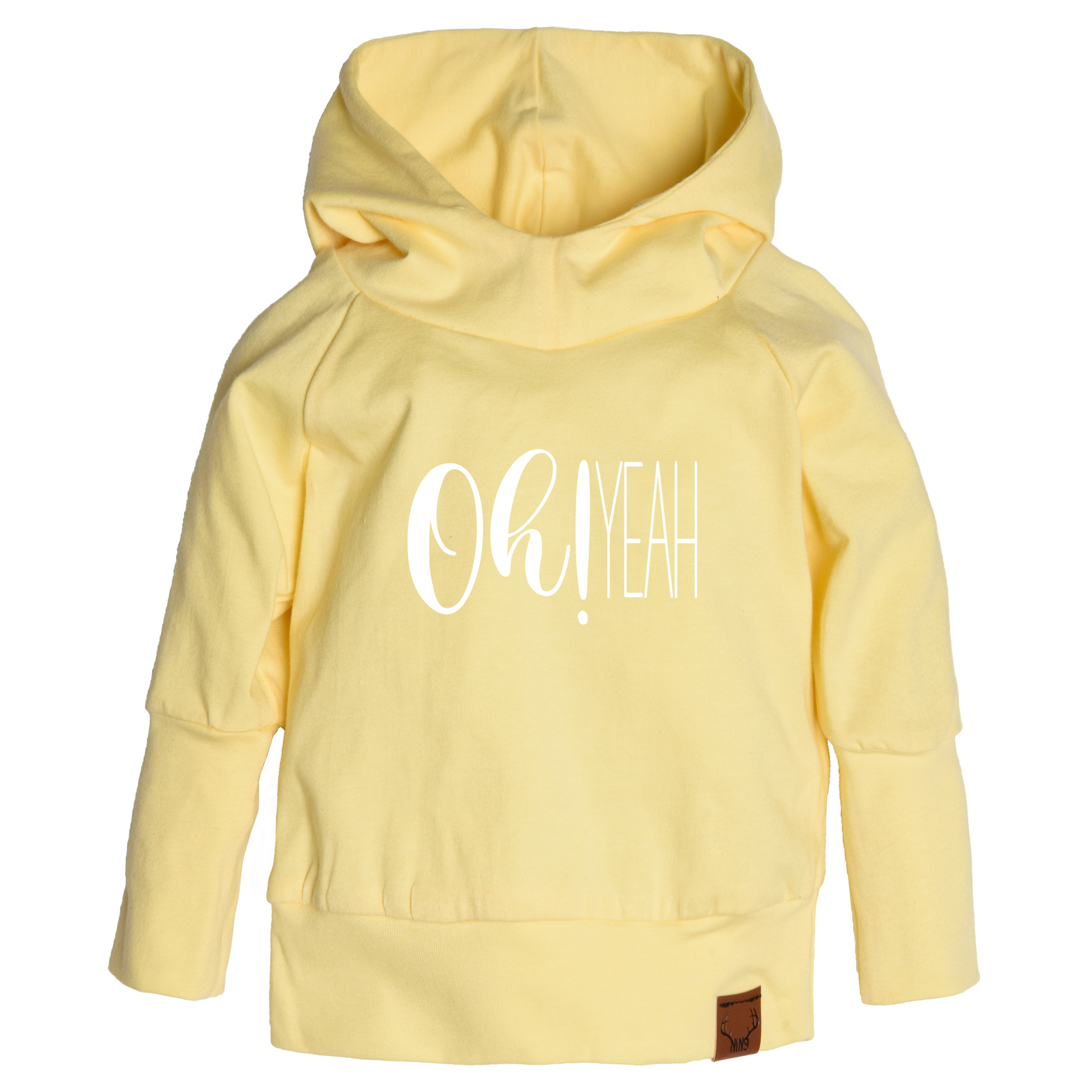 Hoodie évolutif enfant jaune ohyeah Nine Clothing grow with me kid hoodie yellow