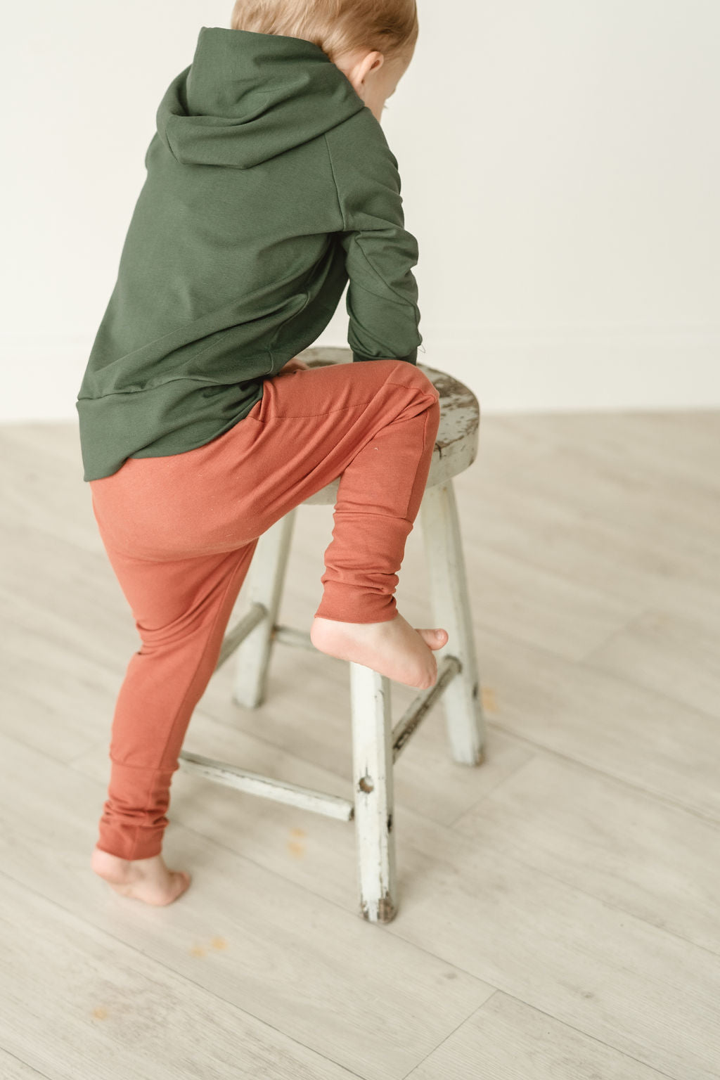 Pantalon évolutif rouge orange rouille 3T-6T garçon 