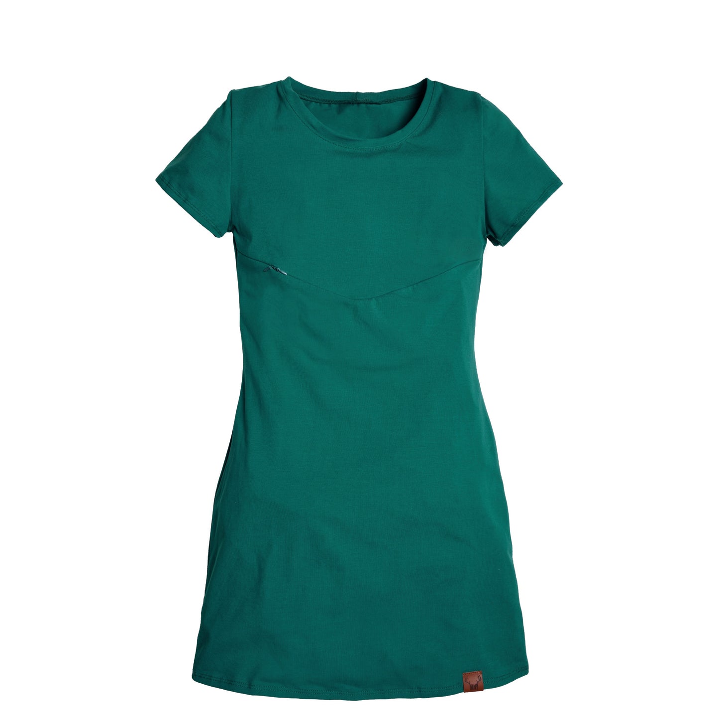 Robe vert tropical 3 en 1 maternité, allaitement et postpartum Nine Clothing