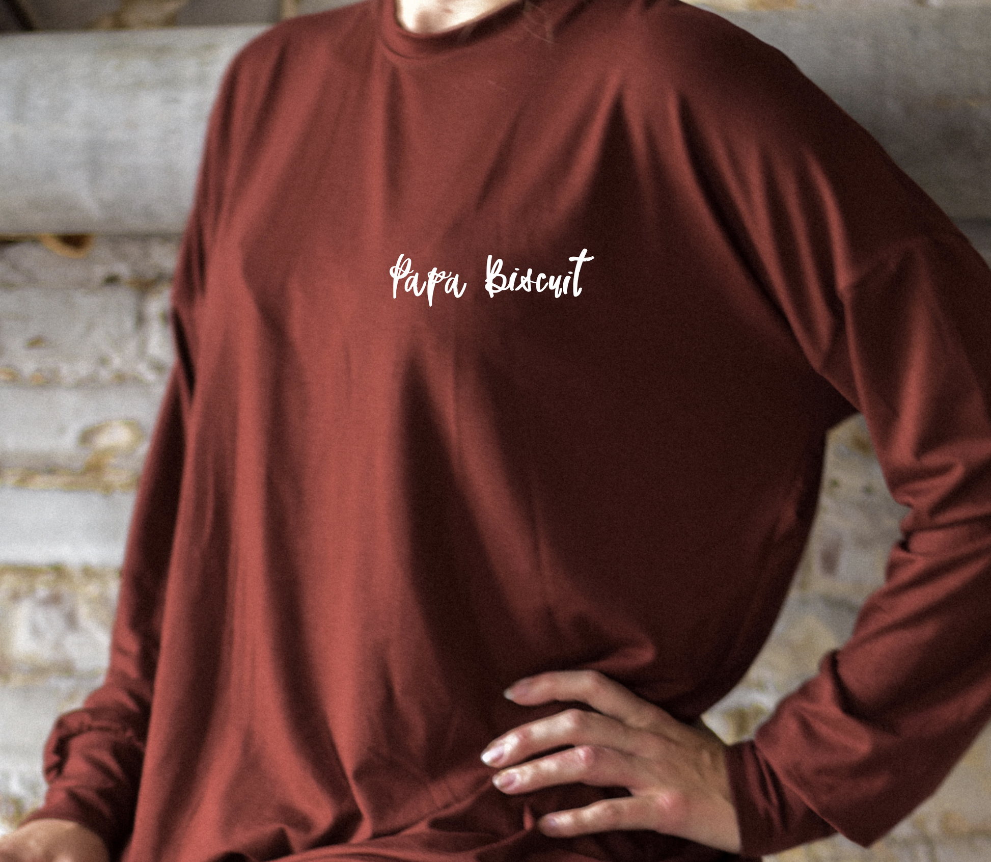 Sweater homme bourgogne papa biscuit Nine Clothing