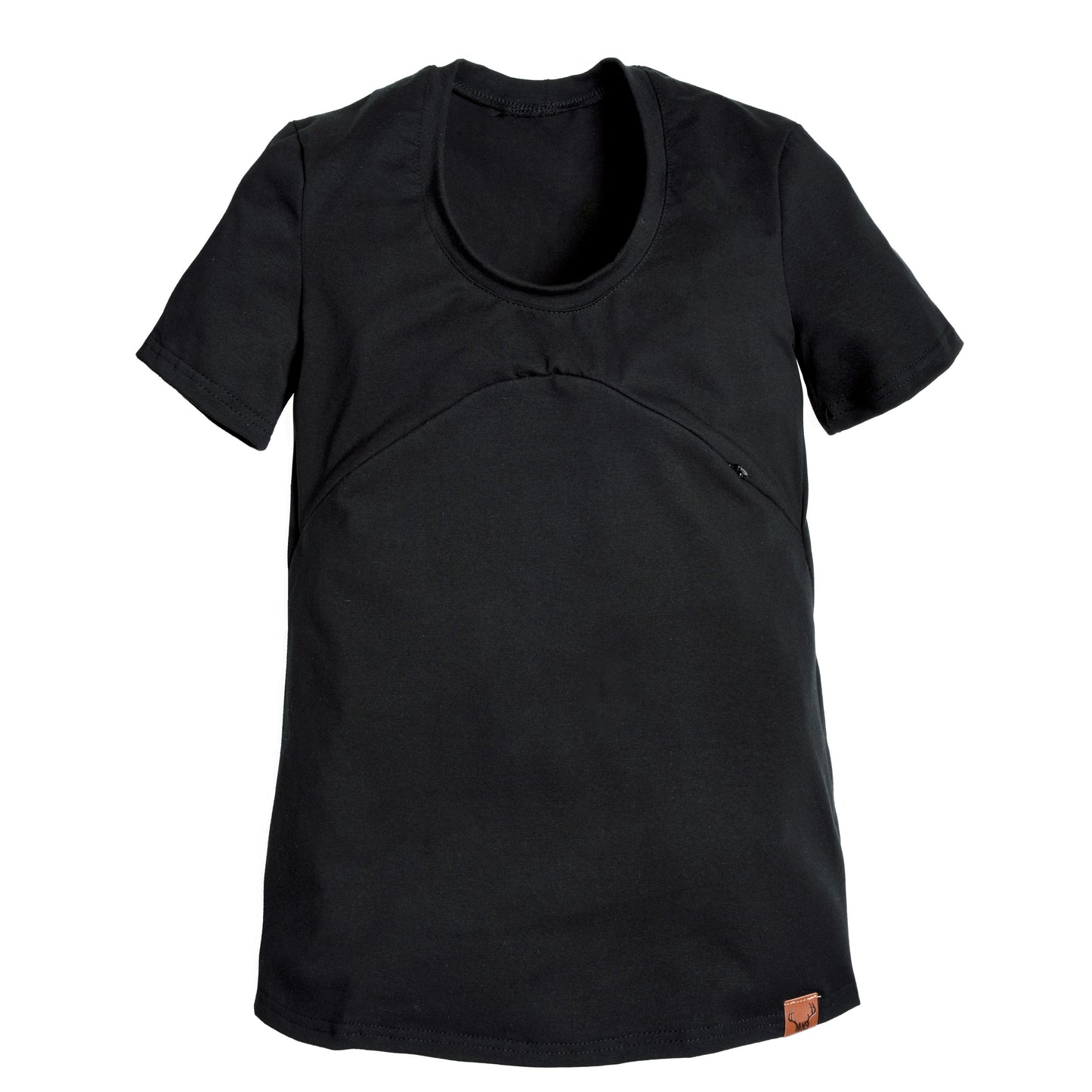 T-shirt noir 3 en 1 maternité, allaitement et postpartum Nine Clothing