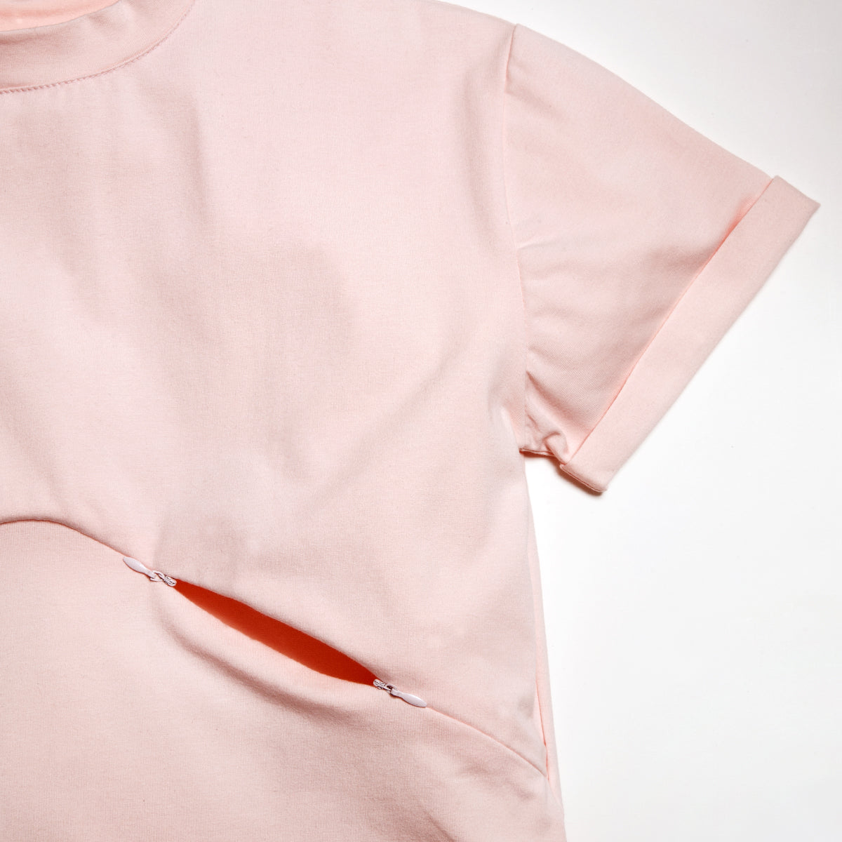 T-shirt rose coupe boyfriend 3 en 1 maternité, allaitement et postpartum Nine Clothing