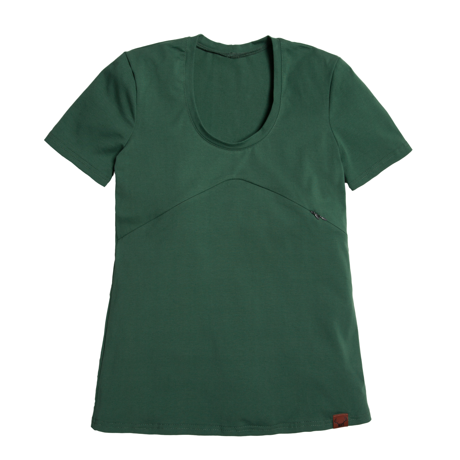 T-shirt vert cactus 3 en 1 maternité, allaitement et postpartum Nine Clothing