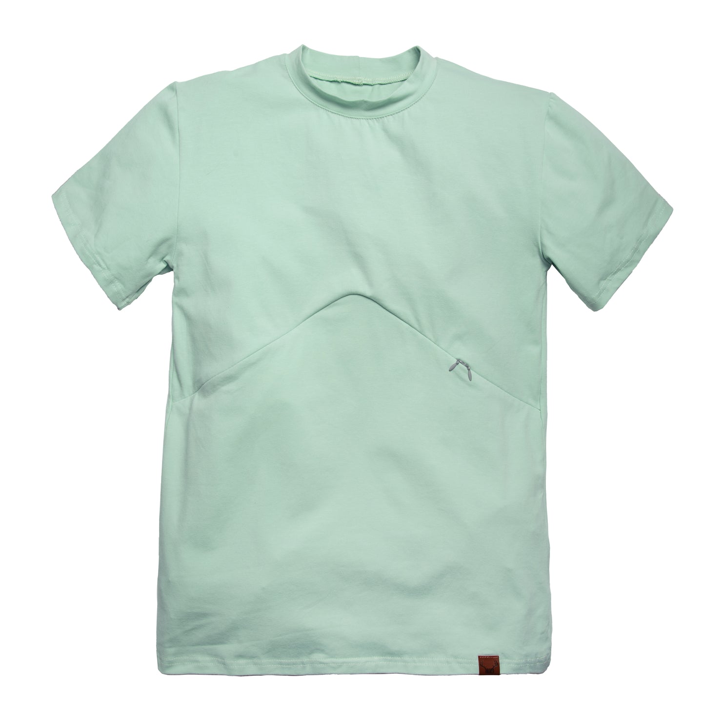 T-shirt vert menthe coupe boyfriend 3 en 1 maternité, allaitement et postpartum Nine Clothing