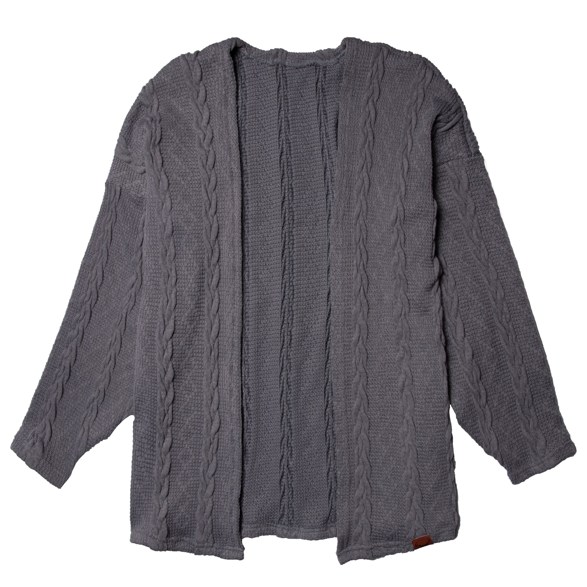 Veste grise en tricot, vêtement pour femme Nine Clothing jacket gray knitted women
