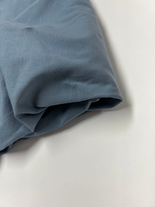BLEU GRIS - tissus jersey coton spandex bio (au mètre)